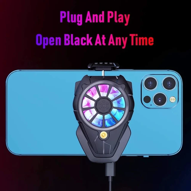 Alt view image 5 of 7 - Smart Phone Cooling Fan Radiator 3 Speed Adjustable for Mobile Gaming Gamepad Portable Universal Cooler Heat Sink