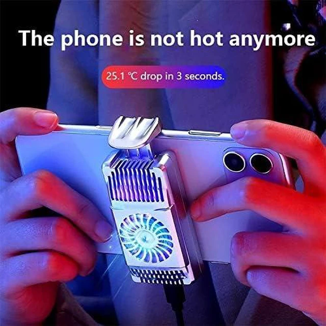 Alt view image 2 of 6 - Portable Smart Mobile Phone Cooler Fan Lightweight Radiator Anti-Noise Handheld Heatsink Stand(D)
