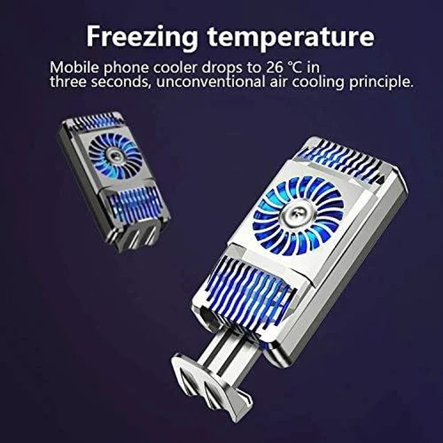 Alt view image 3 of 6 - Portable Smart Mobile Phone Cooler Fan Lightweight Radiator Anti-Noise Handheld Heatsink Stand(D)