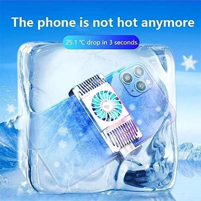 Alt view image 4 of 6 - Portable Smart Mobile Phone Cooler Fan Lightweight Radiator Anti-Noise Handheld Heatsink Stand(D)