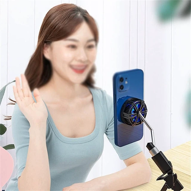 Alt view image 2 of 5 - Mobile Phone/Tablet Cooling Fan Radiator Turbo Game Cooler W/Charger Function Cool Heat Sink