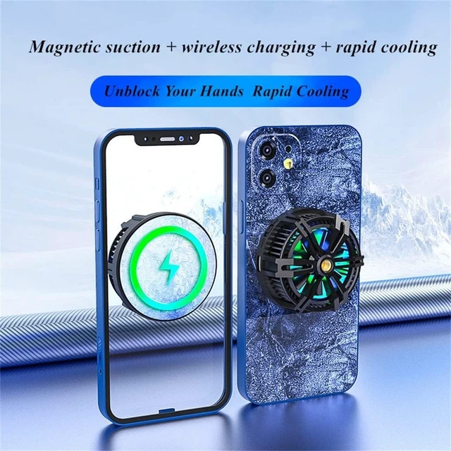 Alt view image 4 of 5 - Mobile Phone/Tablet Cooling Fan Radiator Turbo Game Cooler W/Charger Function Cool Heat Sink