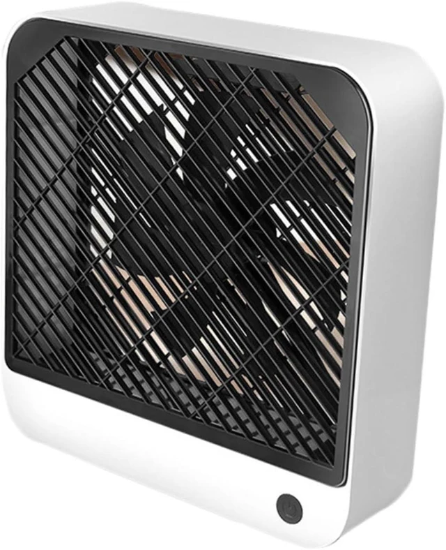 Main image of 1pc Mini Usb Desk Fan Quiet Battery Operated Fan for Home Office and Dormitory Use Rechargeable Desktop Cooling White Compact and Silent Companion