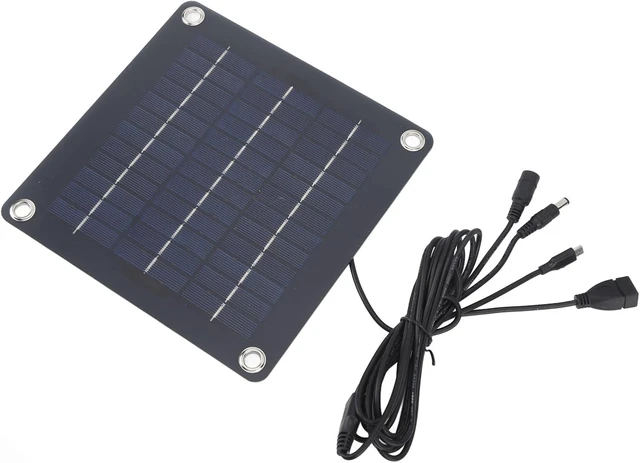 Alt view image 6 of 7 - Solar Fan, 10W Solar Panel Powered Fan 8inch USB Portable Solar Panel Fan for Camping Outdoor Chicken Dog Pets Houses