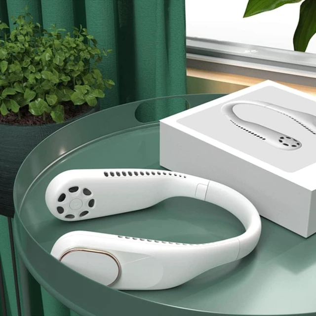 Alt view image 7 of 7 - Portable HandsFree Bladeless Neck Fan, 360° Bendable Low Noise, 4000MAh Battery USB Rechargeable Wearable Fan