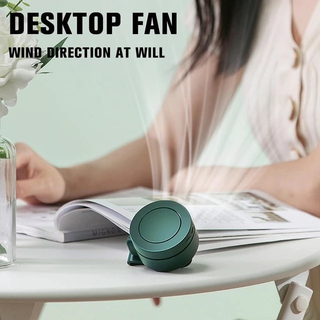Alt view image 3 of 7 - Standing Fan 3 Speed Settings Mini Fan, USB Rechargeable Clip-on Fan, Bladeless Cooling Fan, 360° Air Supply Handheld Fan Quiet