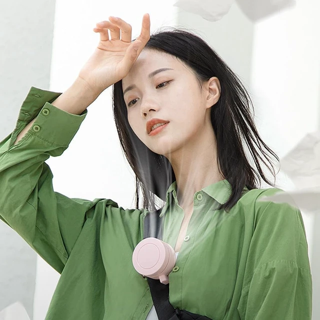 Alt view image 5 of 7 - Standing Fan 3 Speed Settings Mini Fan, USB Rechargeable Clip-on Fan, Bladeless Cooling Fan, 360° Air Supply Handheld Fan Quiet