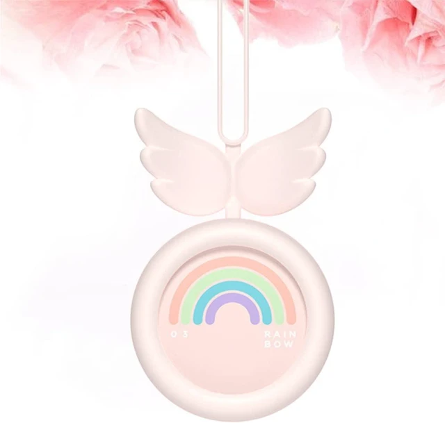 Alt view image 3 of 7 - Portable Personal Fan Mini Outdoor Fan Usb Personal Fan Portable Cooling Fan Hand Held Fan Neckband Fan Mini Handheld Fan Mini Cool Fan Usb Mini Fan Household Gift Pink (Pink 6.5X6.5X4.7CM)