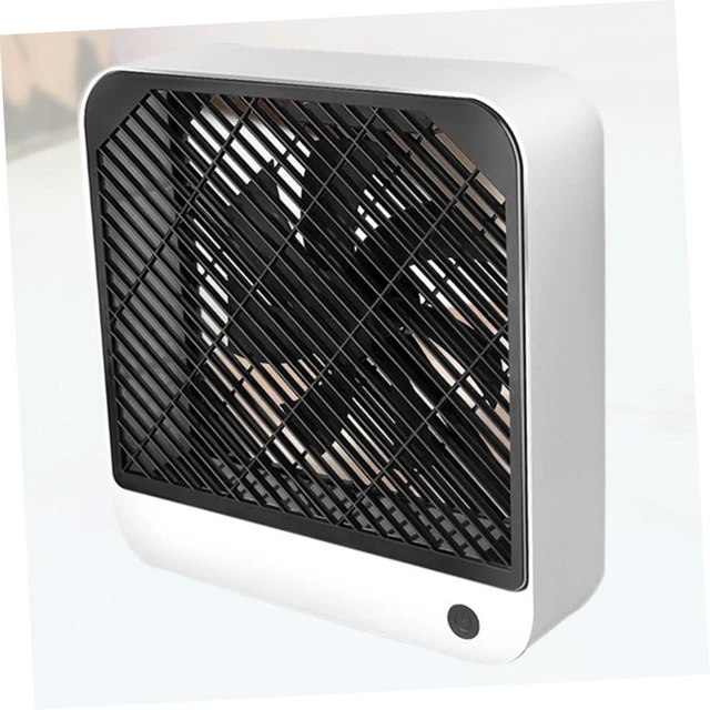 Alt view image 3 of 7 - Cabilock Office Desk Fan Mini Desktop Quiet Battery USB Rechargeable White
