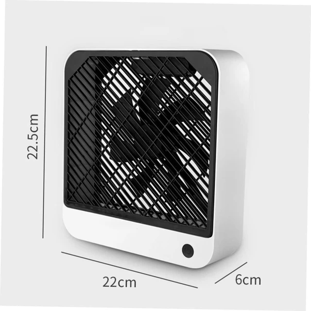 Alt view image 7 of 7 - Cabilock Office Desk Fan Mini Desktop Quiet Battery USB Rechargeable White