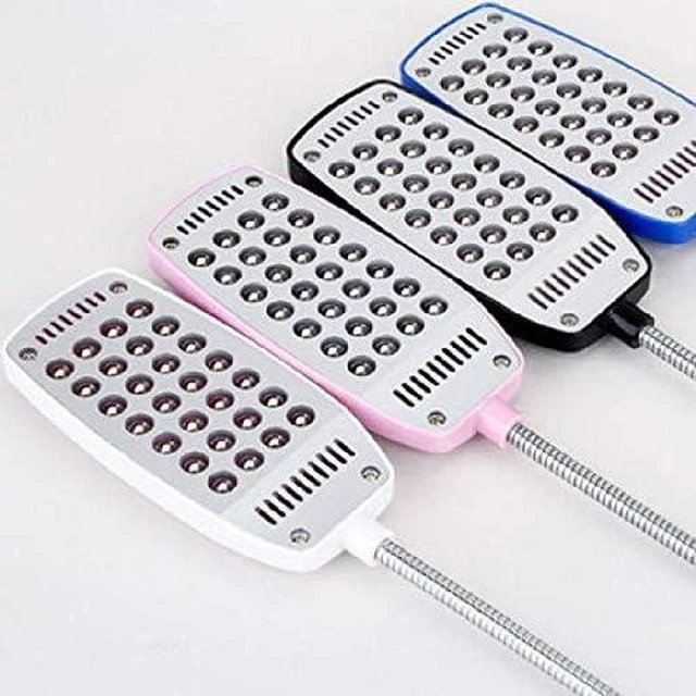 Alt view image 3 of 3 - Small Black Table lamp USB Light with Switch LED Light Reading Desk Lamp Mobile Power Light Computer Night Light Bedside Lamp (Color : White) (Blue)