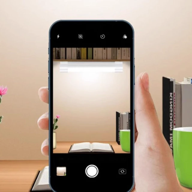 Alt view image 2 of 7 - USB Rechargeable Bed Bar Light, LED, Portable, Energy Saving, Large Capacity, Mild Night Light for Bedroom, 17.7In, Aluminum