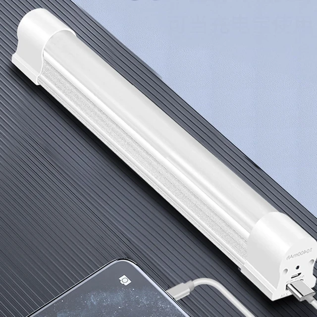 Alt view image 4 of 7 - USB Rechargeable Bed Bar Light, LED, Portable, Energy Saving, Large Capacity, Mild Night Light for Bedroom, 17.7In, Aluminum