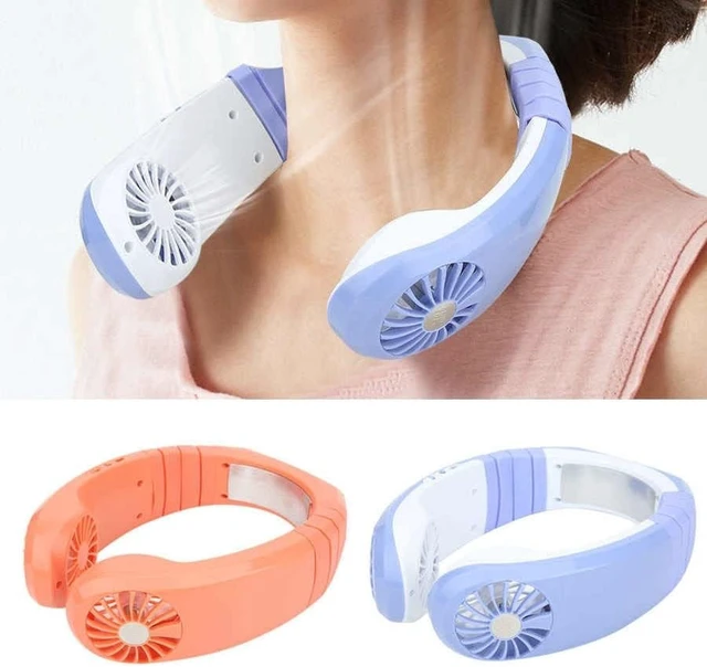 Alt view image 2 of 7 - Portable Hanging Neck Fan Mini Air Cooler USB Charging Neck Fan Sports Style Instant Cooling Fan for Outdoor (Color : Blue) (Blue)