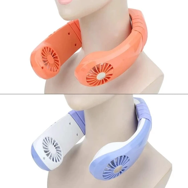 Alt view image 4 of 7 - Portable Hanging Neck Fan Mini Air Cooler USB Charging Neck Fan Sports Style Instant Cooling Fan for Outdoor (Color : Blue) (Blue)