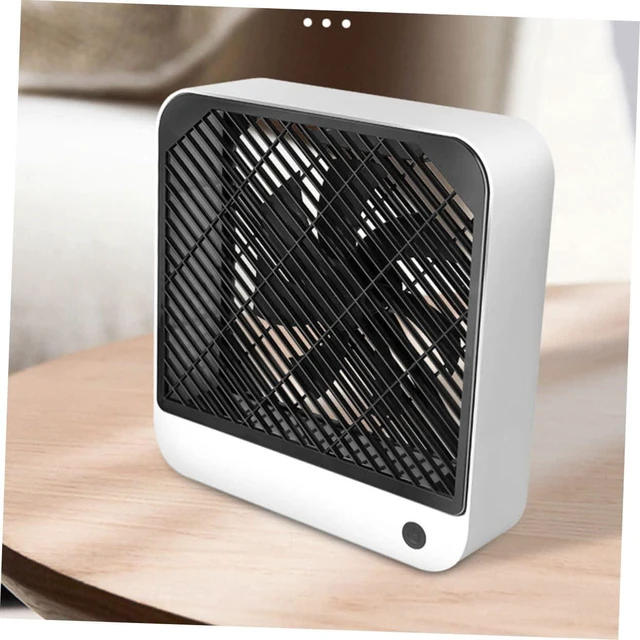 Alt view image 4 of 7 - Cabilock Office Desk Fan Mini Desktop Quiet Battery USB Rechargeable White