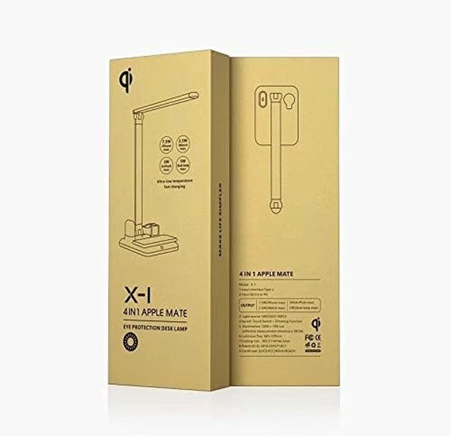 Alt view image 2 of 2 - Folding LED Table lamp: Wireless Charging for Apple 15 Mobile Phone Watch Wireless Charging 10W Wireless Charging (Black/USB Cable)