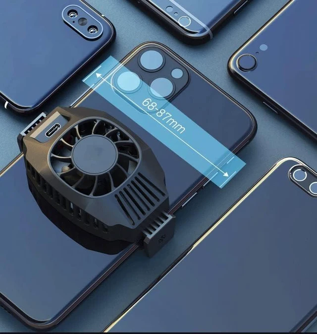 Alt view image 2 of 7 - Cell Phone Cooler, Cellphone Radiator, Semiconductor Heatsink Cooling Fan, Phone Cooler Holder Phone Radiator Stand for Mobile Gaming, Live Streaming for Smartphones