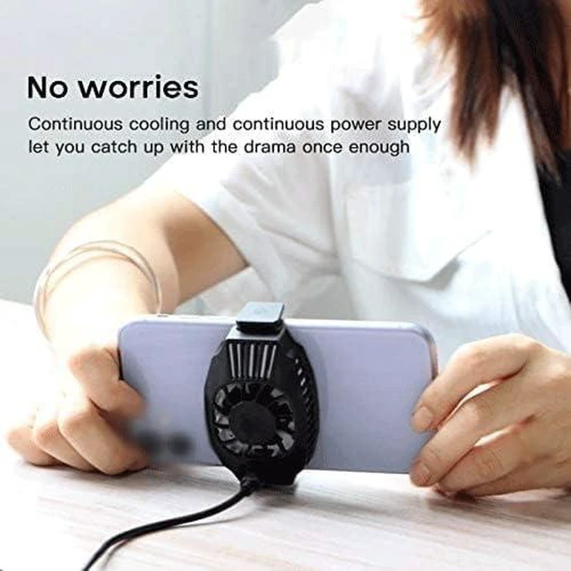 Alt view image 4 of 7 - Cell Phone Cooler, Cellphone Radiator, Semiconductor Heatsink Cooling Fan, Phone Cooler Holder Phone Radiator Stand for Mobile Gaming, Live Streaming for Smartphones