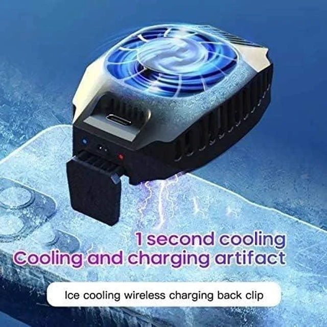 Alt view image 6 of 7 - Cell Phone Cooler, Cellphone Radiator, Semiconductor Heatsink Cooling Fan, Phone Cooler Holder Phone Radiator Stand for Mobile Gaming, Live Streaming for Smartphones