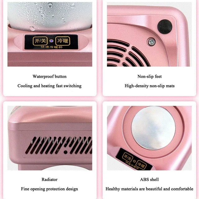 Alt view image 5 of 7 - 2 in 1 Warmer Cup Cooler Desktop Beverage Mug Cooling Cup Cooler for Office Home Desk Use Quick Heating and Cooling Smart Cup for Water Milk Wine Cola Beer Cans Beverage Trav