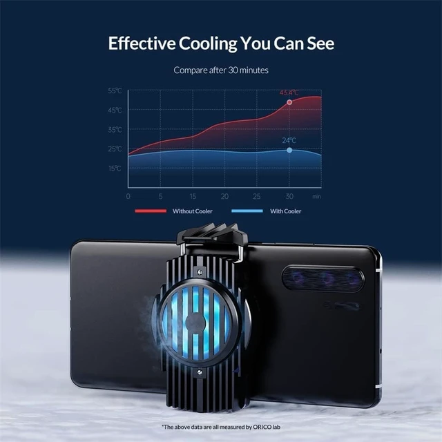 Alt view image 5 of 5 - JYYBN Mobile Phone Radiator Cooling Fan Cooler Games Cooler Mobile Phone Radiator Cooling Portable Mobile Phone Cooling (Color : B, Size : One Size)