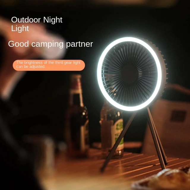 Alt view image 2 of 7 - CYGURT Outdoor Camping fan portable tent ceiling fan lights usb rechargeable hanging vertical camping tripod outdoor fan