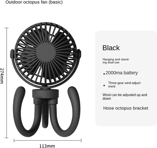Alt view image 5 of 7 - CYGURT Outdoor Camping fan portable tent ceiling fan lights usb rechargeable hanging vertical camping tripod outdoor fan