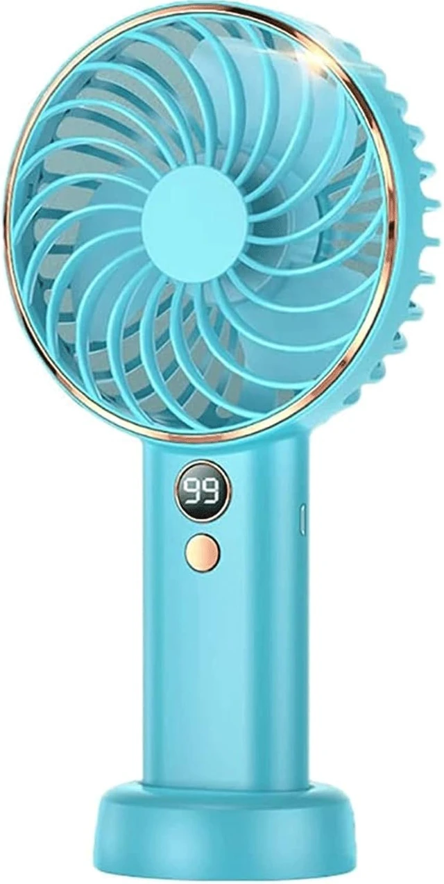 Main image of Habiba Strong Airflow Mini Fan Portable Fan Battery Handheld Fan USB 5 Speed Strong Wind with Sturdy Clamp for Office Table Bedroom Kitchen Portable