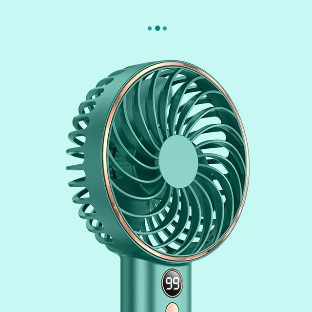 Alt view image 4 of 5 - Habiba Strong Airflow Mini Fan Portable Fan Battery Handheld Fan USB 5 Speed Strong Wind with Sturdy Clamp for Office Table Bedroom Kitchen Portable