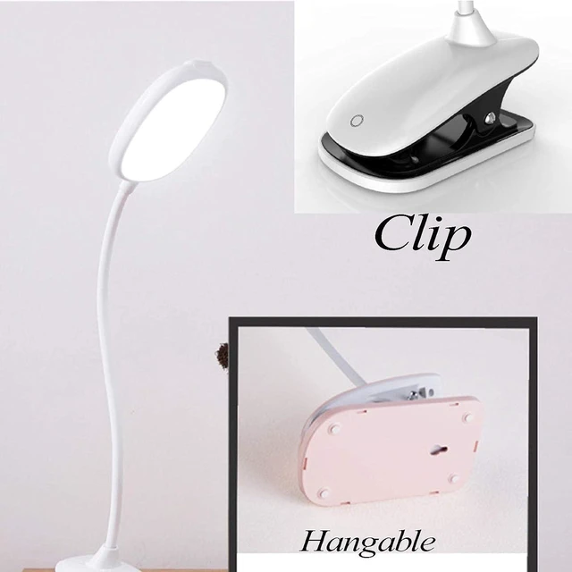 Alt view image 3 of 5 - Modern Eye Protection lamp,LED Clip on Reading Light,3 Color Temperatures Clip On Book Light with Touch Control USB Rechargeable Clamp Desk Lamp for Kids Bedroom