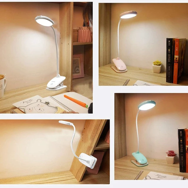 Alt view image 5 of 5 - Modern Eye Protection lamp,LED Clip on Reading Light,3 Color Temperatures Clip On Book Light with Touch Control USB Rechargeable Clamp Desk Lamp for Kids Bedroom