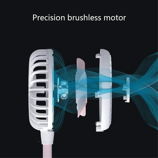Alt view image 7 of 7 - Neck Fan, USB Rechargeable Portable Personal Cooling And Humidifying Spray Fan, 360° Rotation Wind Speed Adjustable Desktop Fan,White