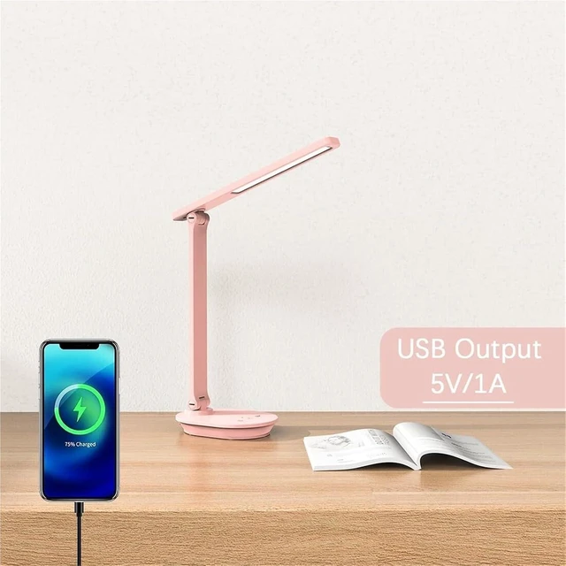 Alt view image 5 of 7 - Anti Slip 3 Color Dimmable Reading Lamp Rechargeable Battery Operated USB Powered Gentle Light