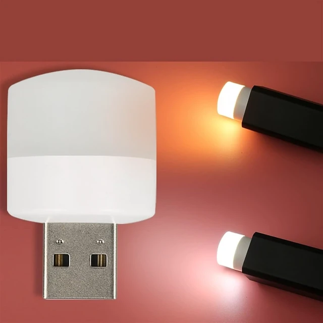 Alt view image 3 of 7 - Small Black Table lamp Portable USB Plug Lamp Computer Mobile Power Charging Small Book Lamps LED Eye Protection Reading Light Small Round Night Lights