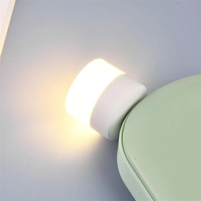 Alt view image 5 of 7 - Small Black Table lamp Portable USB Plug Lamp Computer Mobile Power Charging Small Book Lamps LED Eye Protection Reading Light Small Round Night Lights