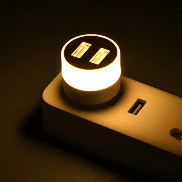 Alt view image 4 of 6 - Small Black Table lamp USB Plug Lamp Computer Mobile Power Charging USB Small Book Lamps LED Eye Protection Reading Light Small Round Light Night Light