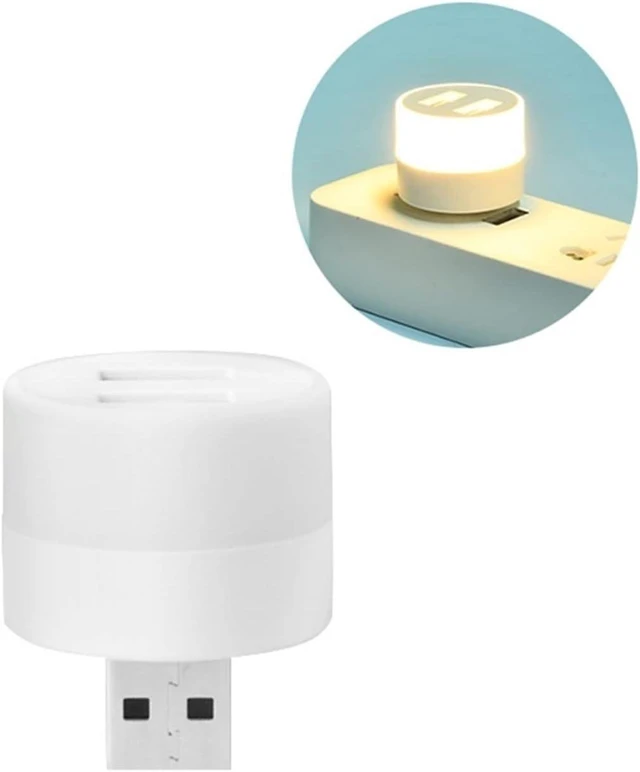 Alt view image 6 of 6 - Small Black Table lamp USB Plug Lamp Computer Mobile Power Charging USB Small Book Lamps LED Eye Protection Reading Light Small Round Light Night Light