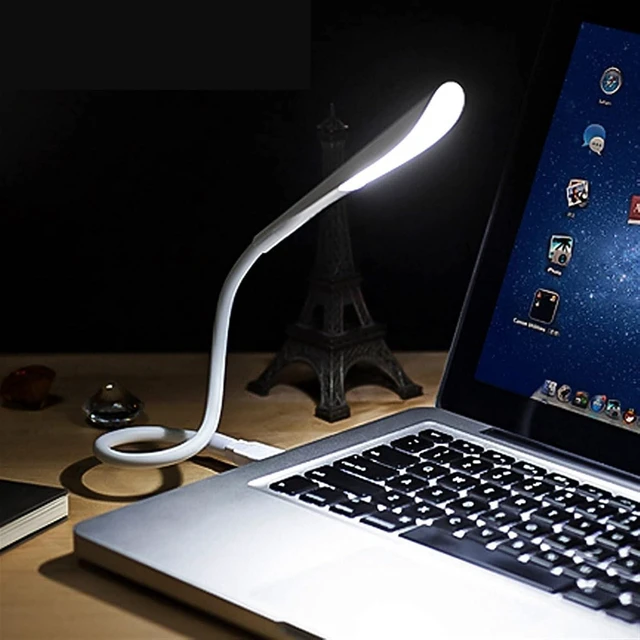 Alt view image 2 of 4 - Small Black Table lamp Mini Portable Laptops USB LED Light Touch Sensor Dimmable Table Desk Lamp for Power Bank Camping Laptops Book Night Lighting (Color : Black) (White)