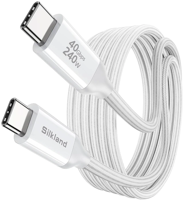 Main image of Silkland USB4 for Thunderbolt 4 Cable 10FT/3M, 40Gbps, 240W, 8K/Dual 4K