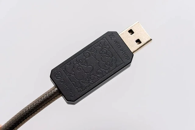 Alt view image 5 of 7 - Angry miao Split Dual 8K Gaming Cable AM Edition 1.6m(4.6ft), High-Speed Dual Connection, Low Latency, Compatible with USB Type-C Devices, Durable Mesh Phantom Black