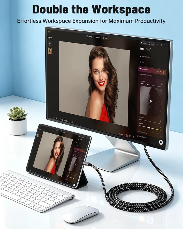 Alt view image 5 of 7 - USB Type C to Micro HDMI Cable 6 FT, 4K@60Hz 2K@120Hz,Unidirectional 18Gbps