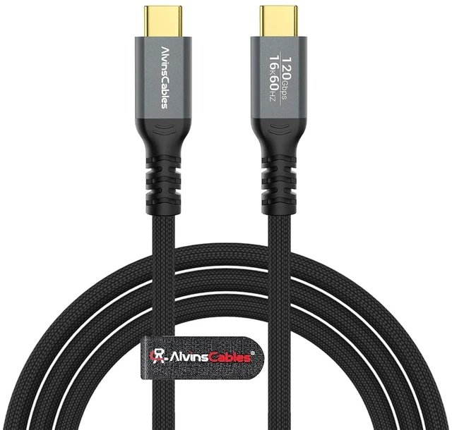 Main image of Alvin's Cables Thunderbolt 5 Cable, 6.6ft USB-C to USB-C Cable 120Gbps Bandwidth 240W PD Fast Charging 16K Display, Compatible with Thunderbolt 4/3,USB4, for MacBook,Dock,eGPU