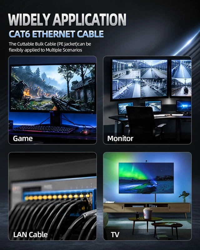Alt view image 6 of 7 - Cat6 Direct Burial Ethernet Cable 1000ft, UTP, Outdoor Waterproof