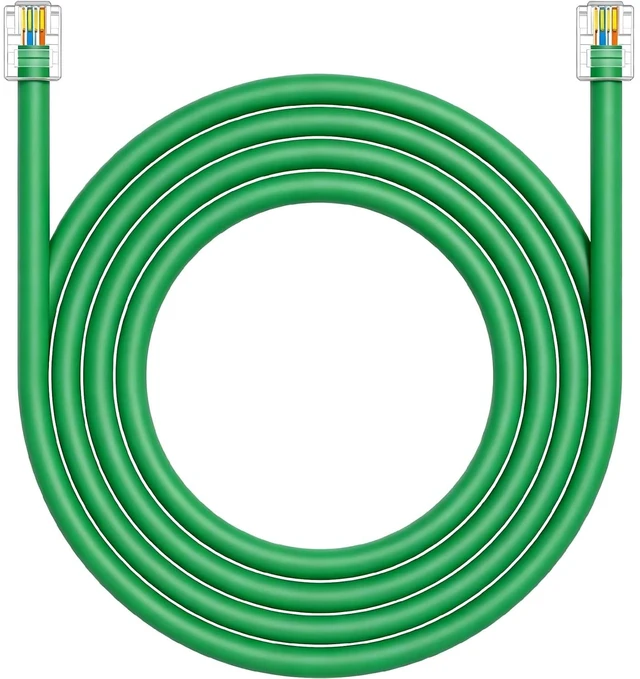 Main image of NECABLES CAT5E RJ11 Data Cable DSL Cable 75ft for DSL Modem - 75 Feet