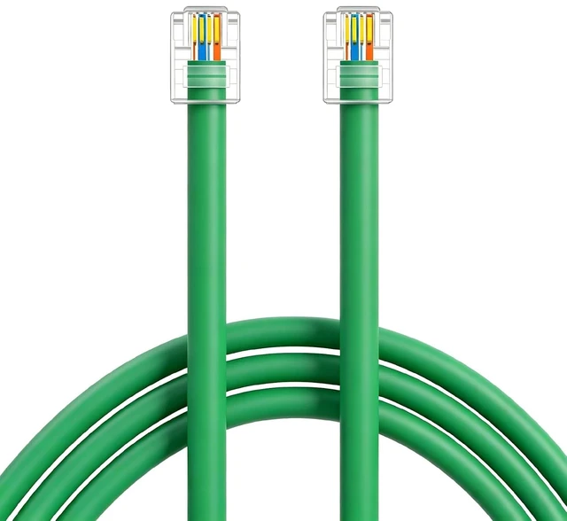 Alt view image 2 of 6 - NECABLES CAT5E RJ11 Data Cable DSL Cable 75ft for DSL Modem - 75 Feet