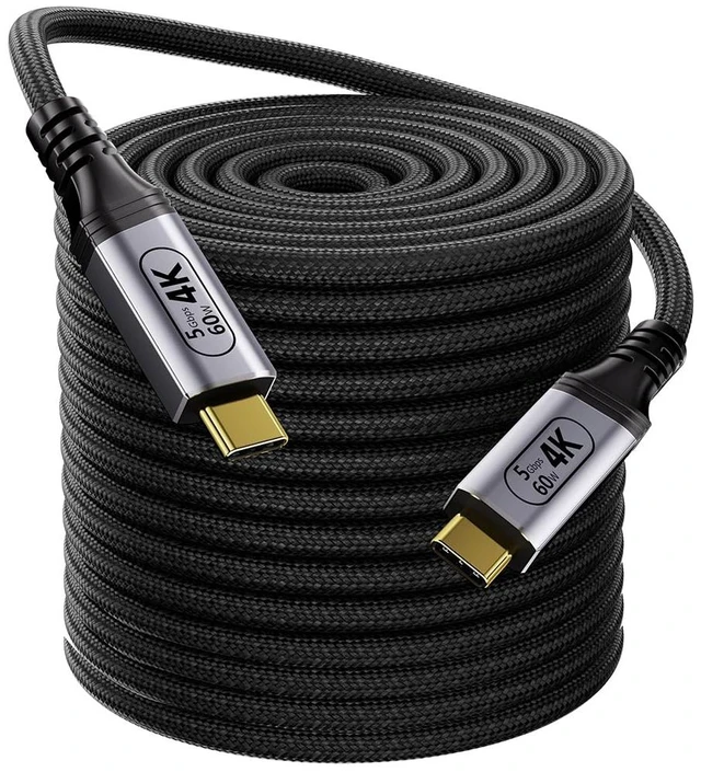 Main image of Long USB C to USB C Cable 32.81ft/10m,Type c to Type c Cable High Speed Data Transfer,USB-C Cord 4K Monitor Video Output,, 60W Fast Charging, 5Gbps Data Transfer for Monitor, Hub,dispaly Cord