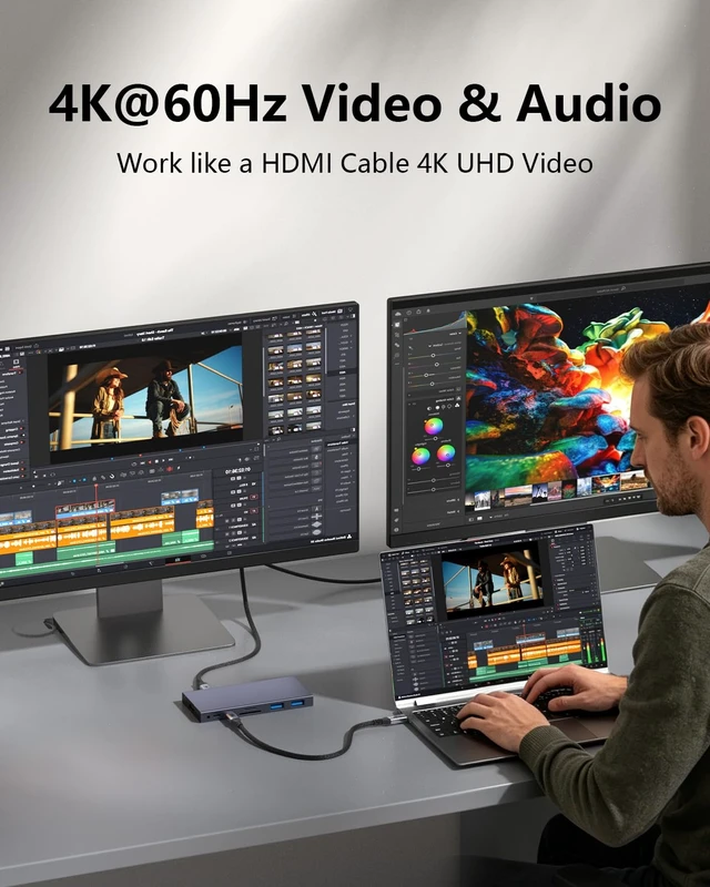 Alt view image 4 of 7 - Long USB C to USB C Cable 32.81ft/10m,Type c to Type c Cable High Speed Data Transfer,USB-C Cord 4K Monitor Video Output,, 60W Fast Charging, 5Gbps Data Transfer for Monitor, Hub,dispaly Cord