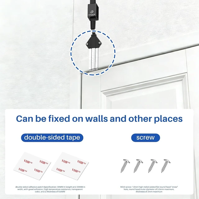 Alt view image 5 of 7 - Cat6a Window Entry Cable 1.47FT 2Pack, Gigabit PoE Window Passthrough Cable