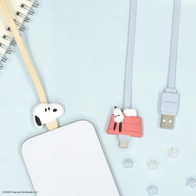 Alt view image 4 of 5 - (Gourmandise) Gourmandies Peanuts Snoopy USB Type-C Compatible Mascot Cable Dog House SNGG-77B